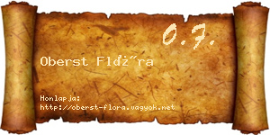 Oberst Flóra névjegykártya